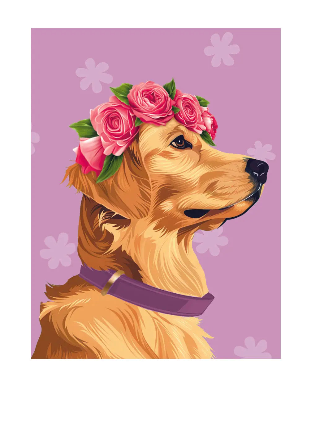 Mother's Day Golden Retriever Card