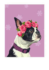 Mother's Day Boston Terrier Card