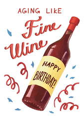Fine Wine Birthday Card