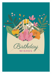 Floral Envelope Birthday Card
