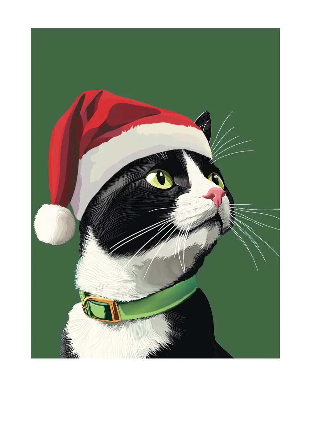 Holiday Tuxedo Cat Card