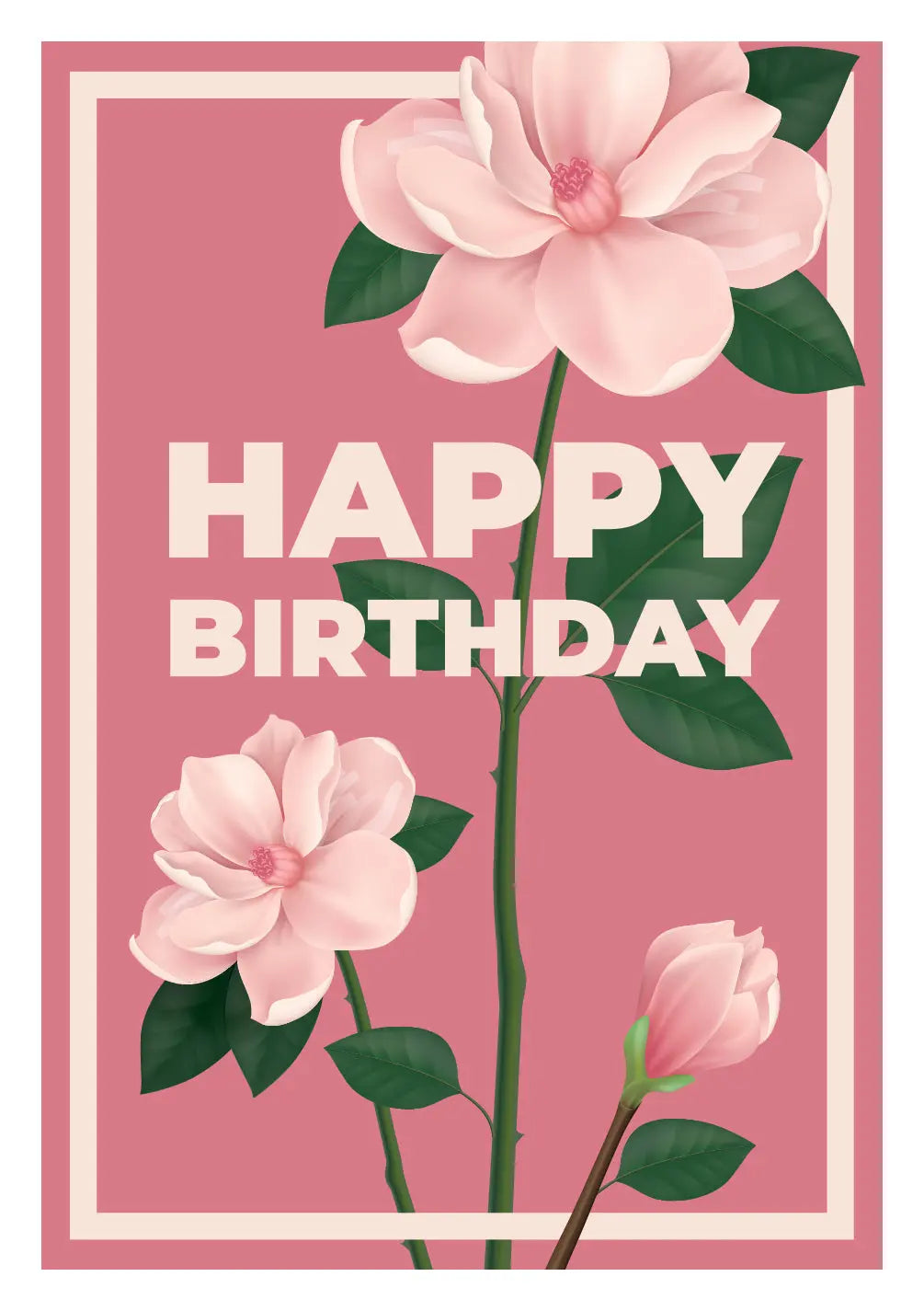 Sweet Magnolia Birthday Card
