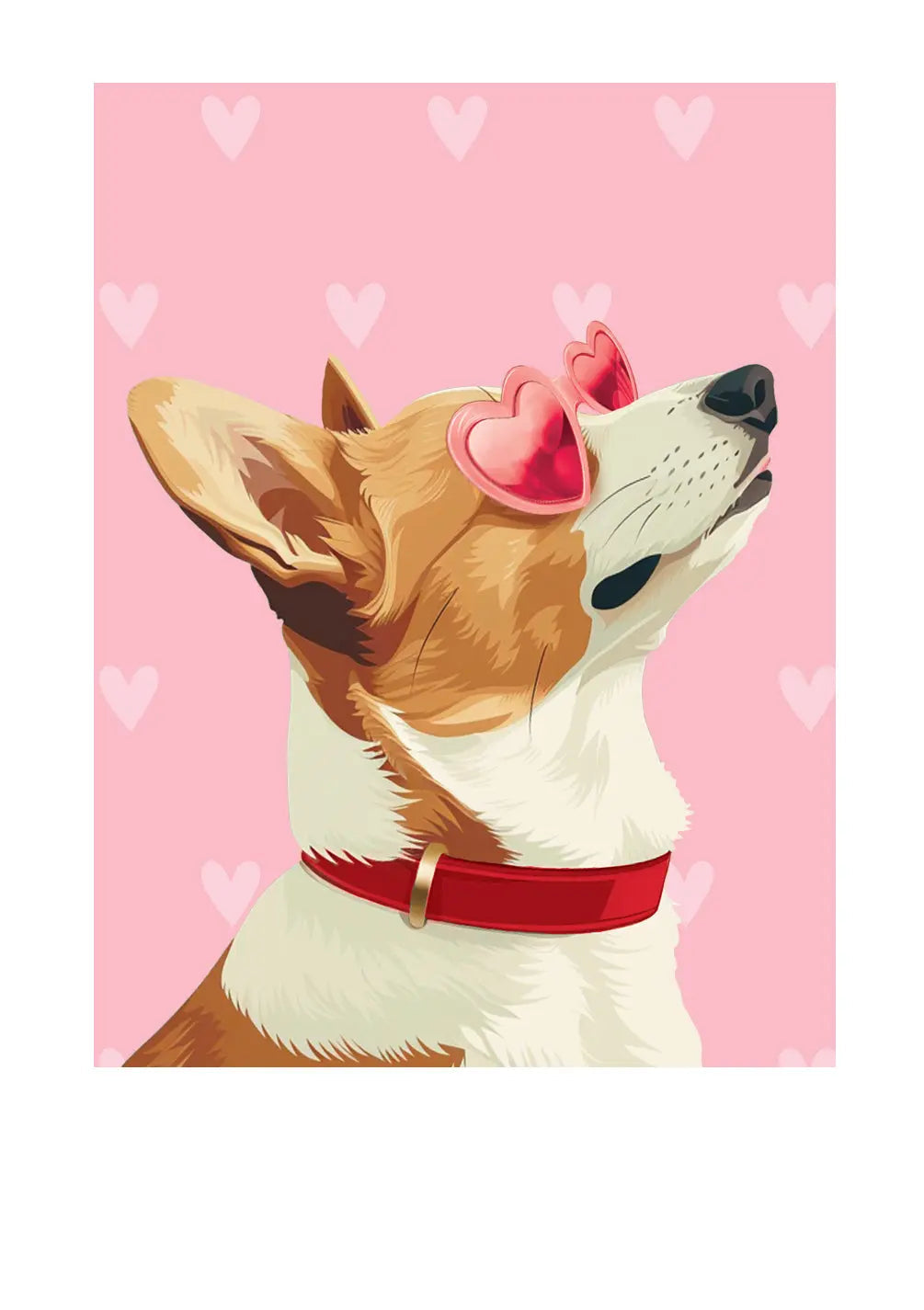 Valentine's Day Corgi Card