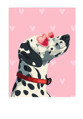 Valentine's Day Dalmatian Card