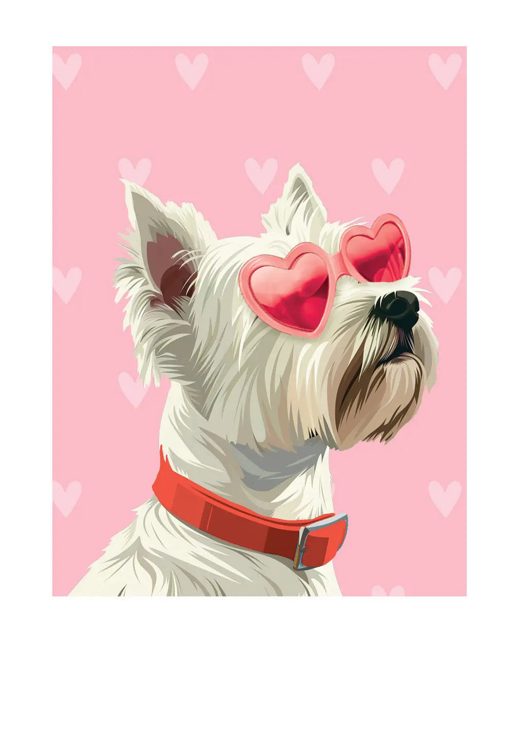 Valentine's Day Westie Card