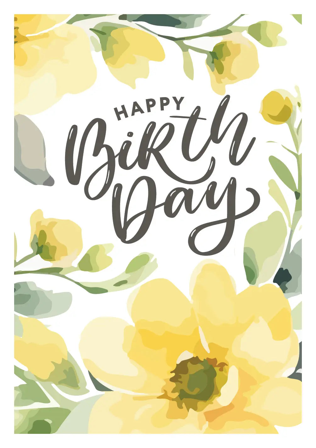 Watercolor Birthday Card