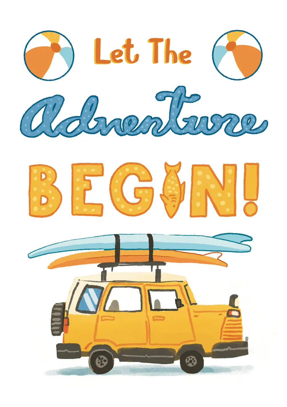 Yellow Beach Adventure Card