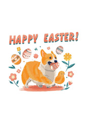 Easter Corgi Card