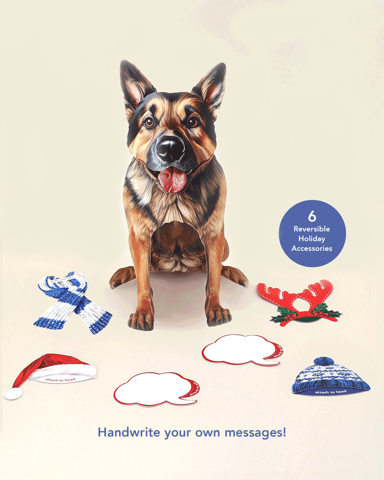 Holiday German Shepherd Pop-Up Card