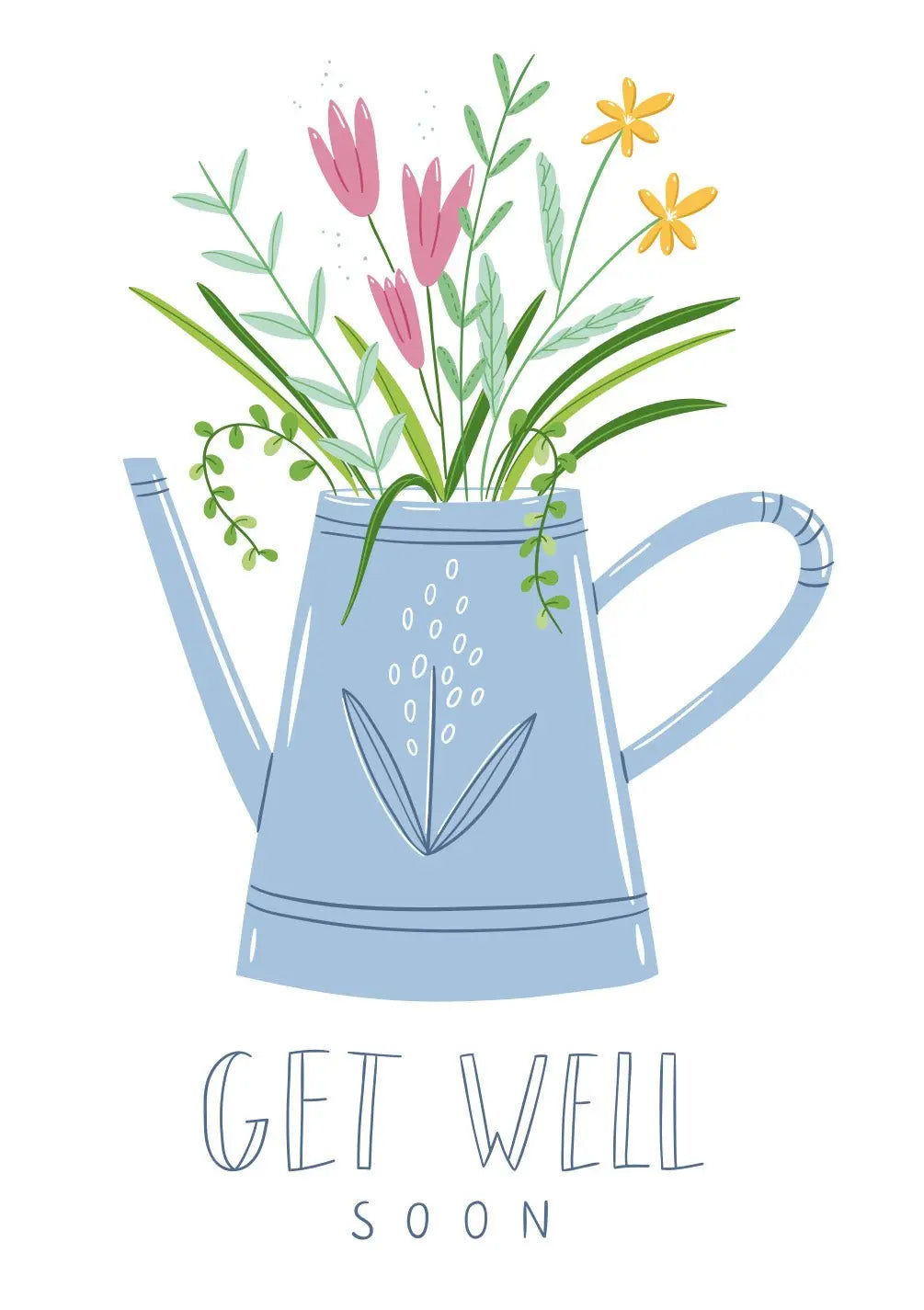 Get Well Watering Can Card