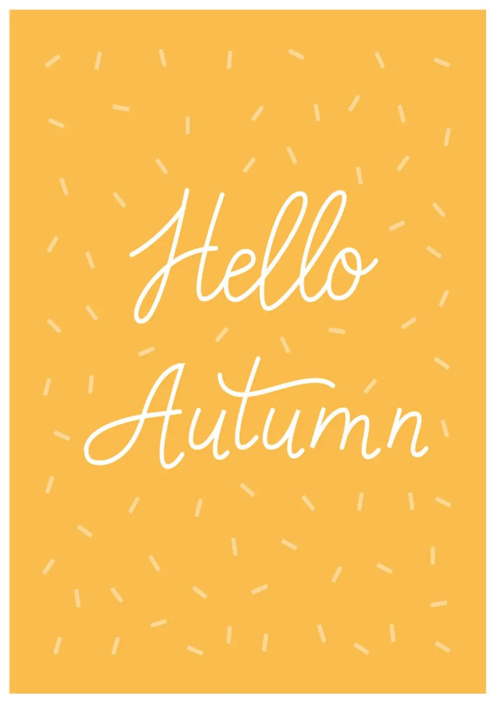 Hello Autumn Swirl Script Card