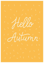 Hello Autumn Swirl Script Card