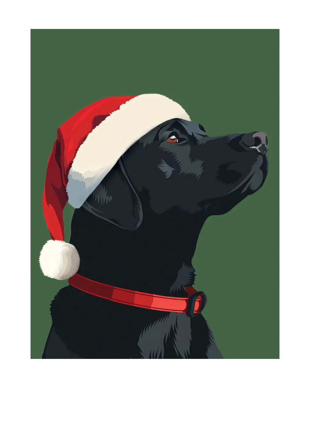 Holiday Black Lab Card