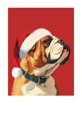 Holiday Bulldog Card