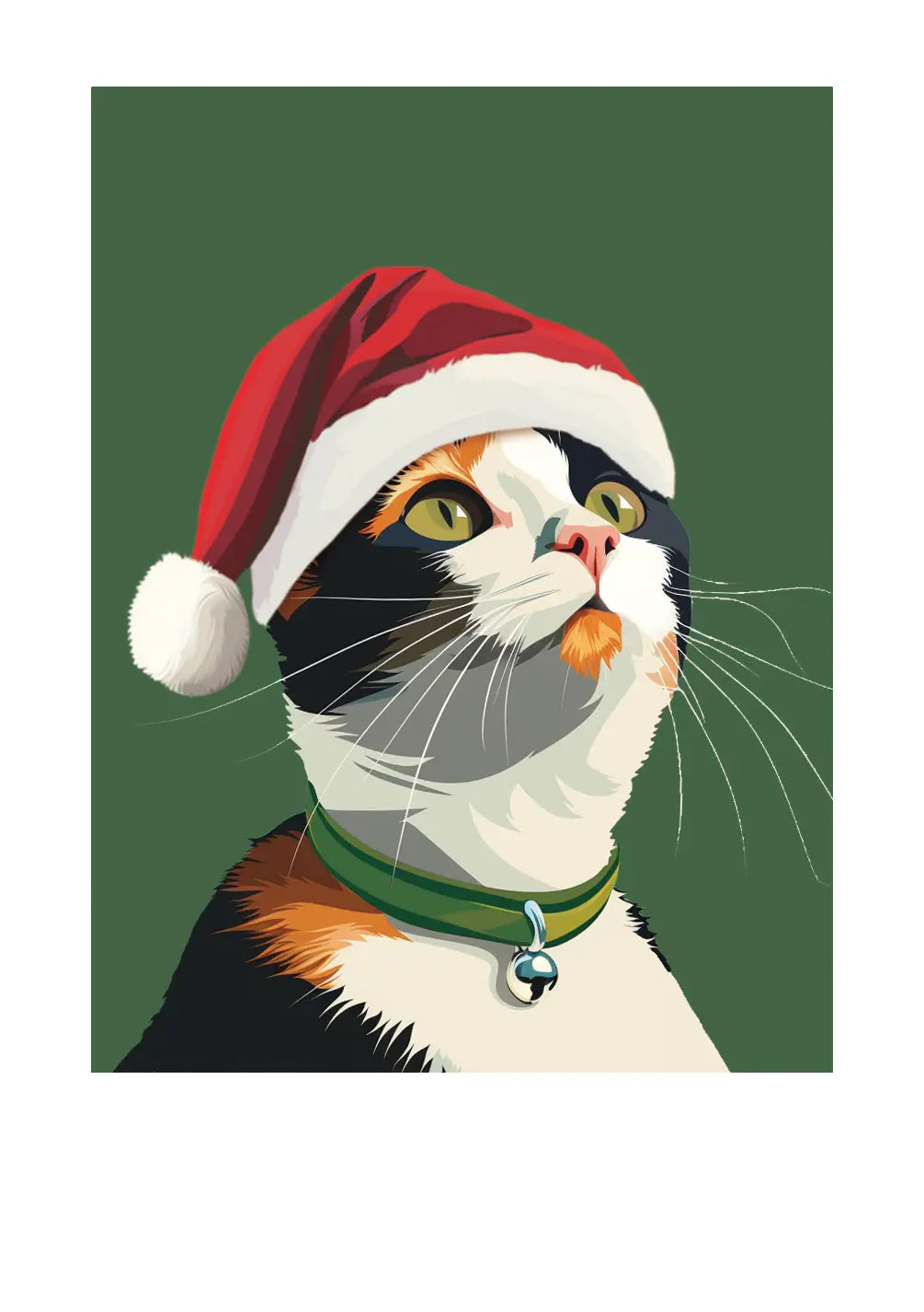 Holiday Calico Cat Card