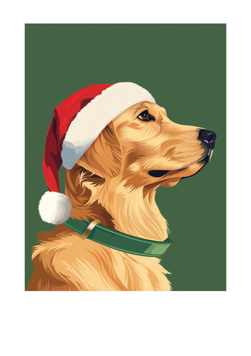 Holiday Golden Retriever Card