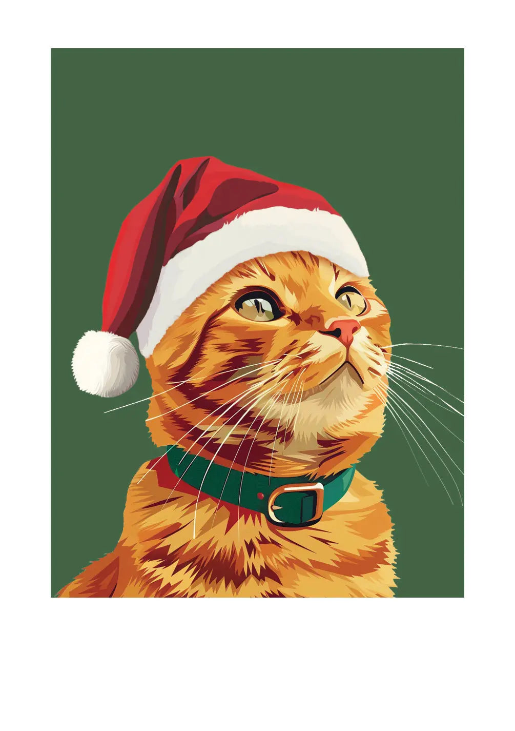 Holiday Orange Cat Card