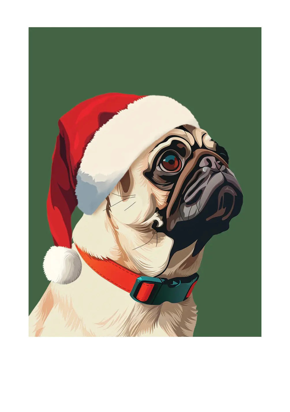 Holiday Pug Card