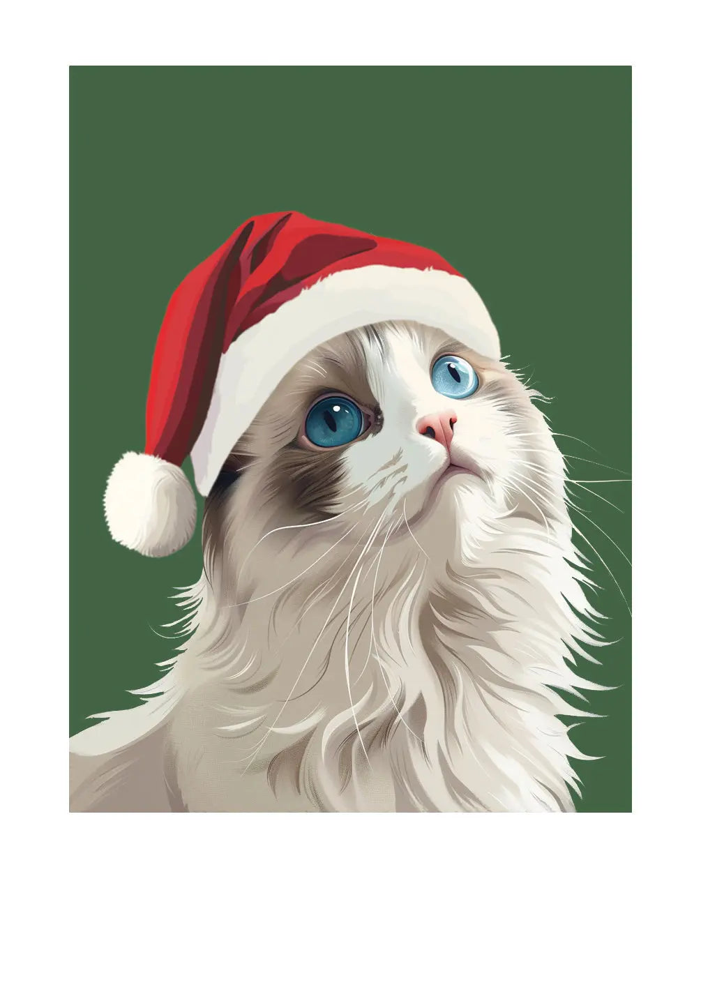 Holiday Ragdoll Cat Card