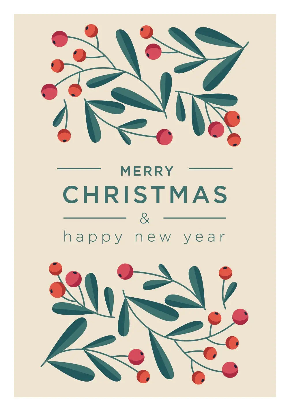 Merry Christmas and Happy New Years Card