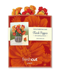 Mini French Poppies Pop-Up Card