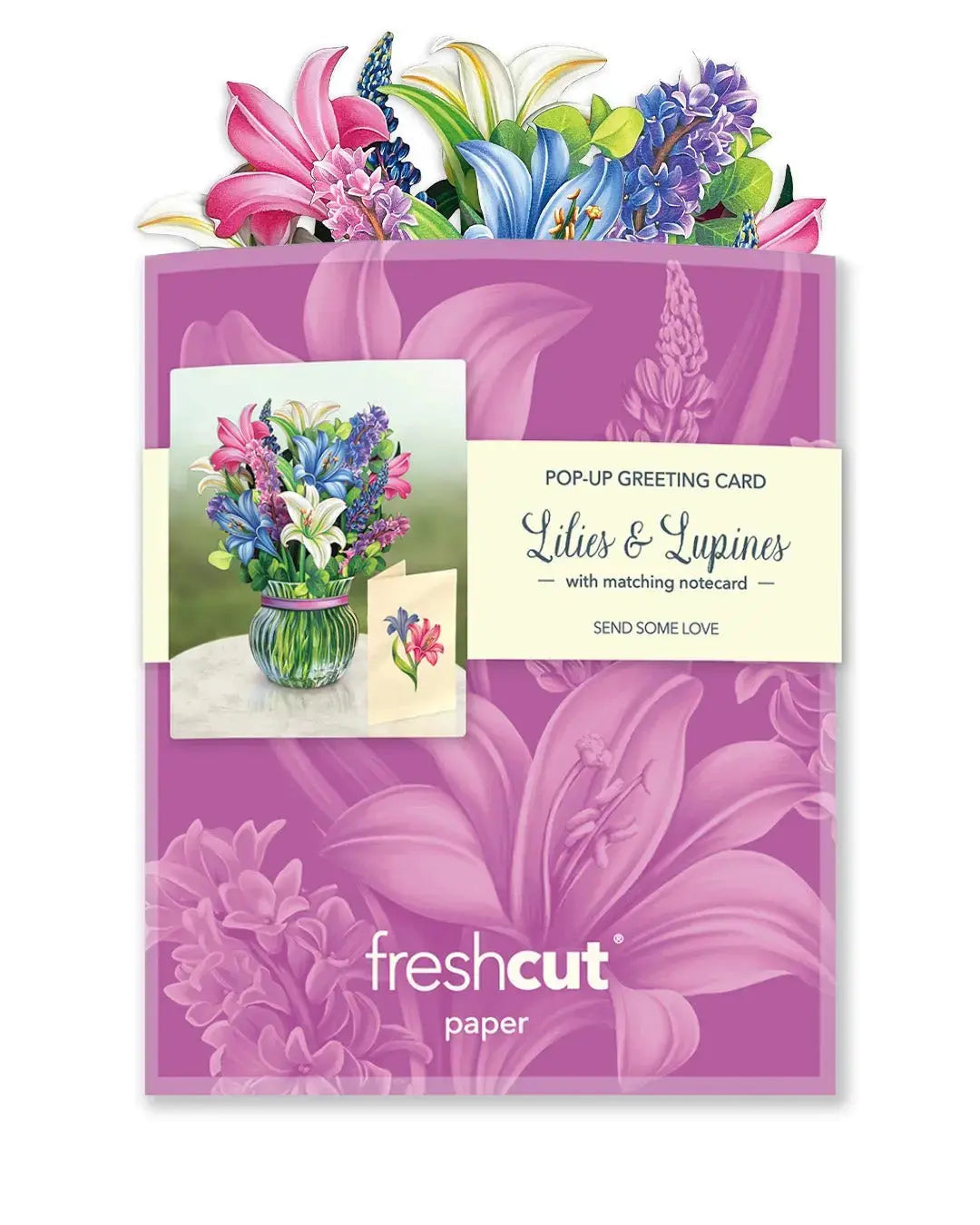 Mini Lilies & Lupines Pop-Up Card