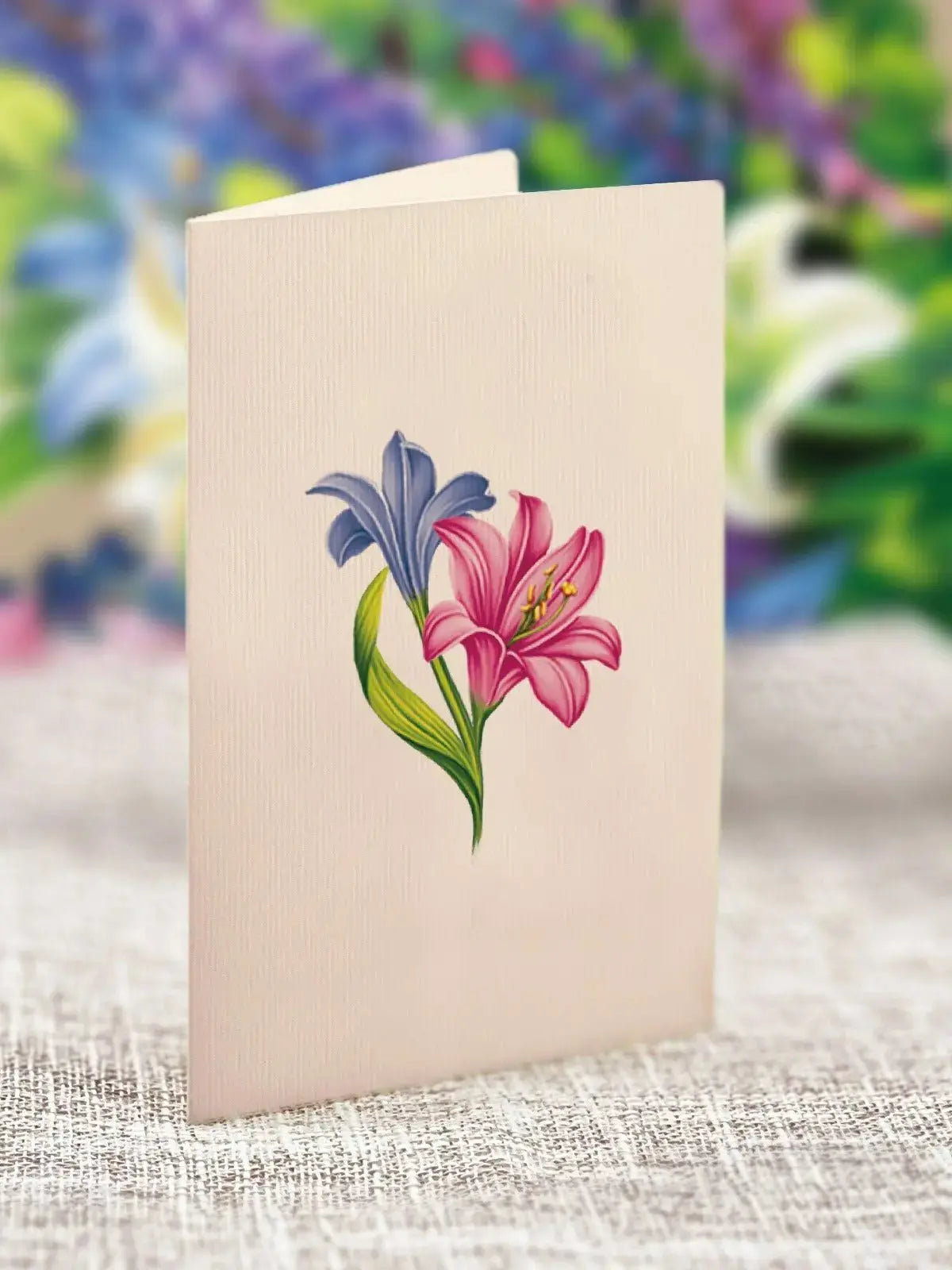 Mini Lilies & Lupines Pop-Up Card
