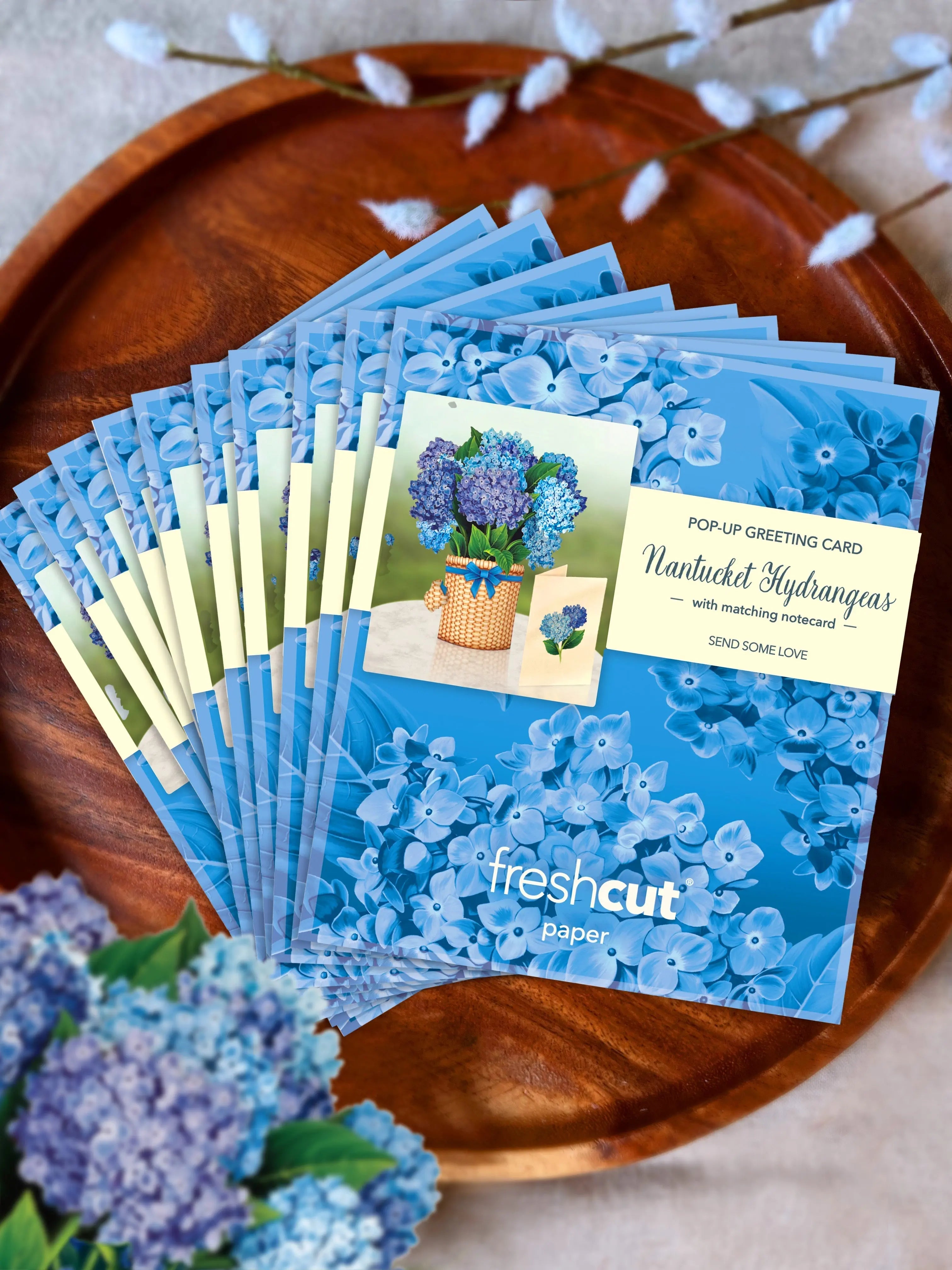 Mini Nantucket Hydrangeas Pop-Up Card