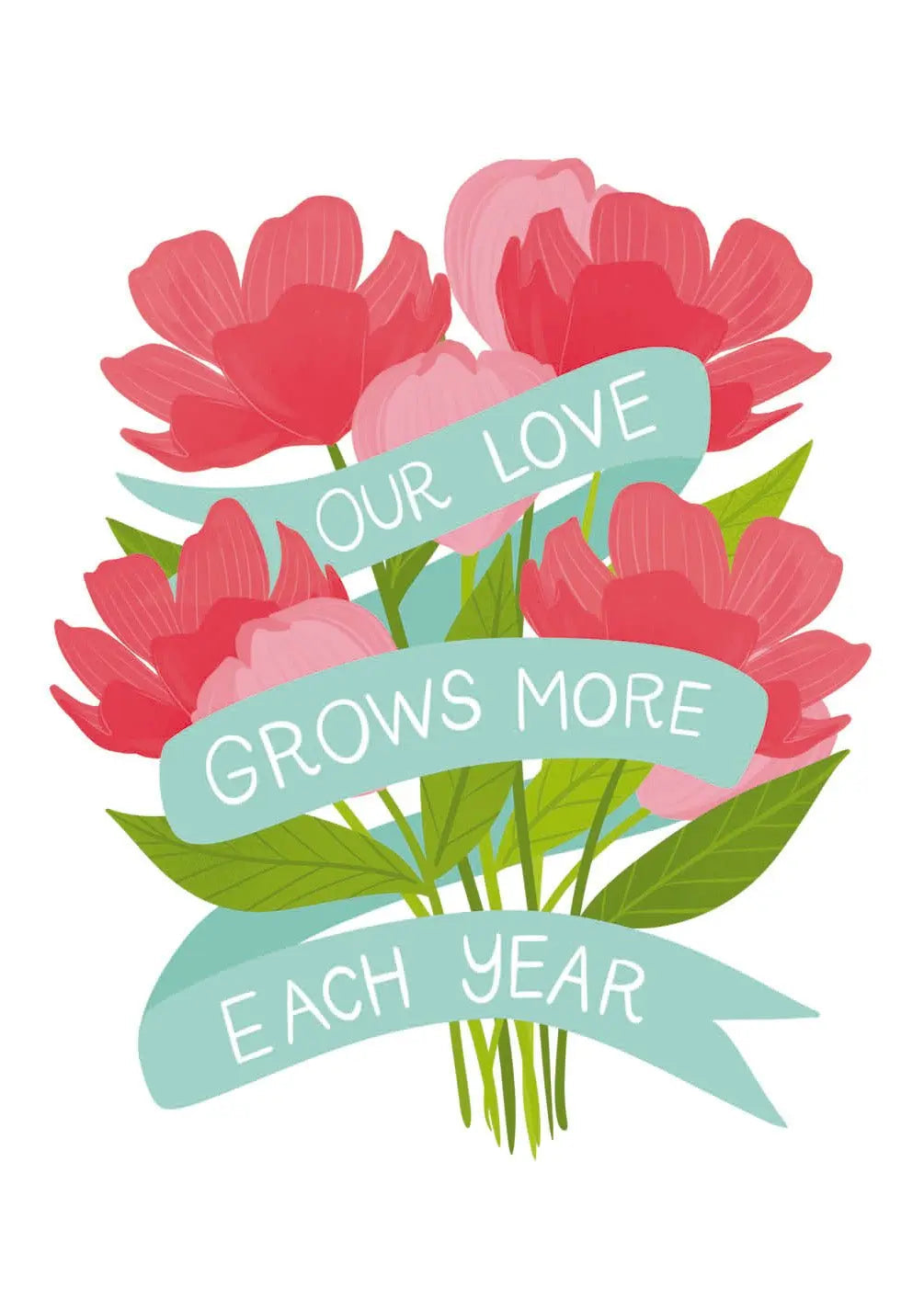 Our Love Grows More Each Year Card