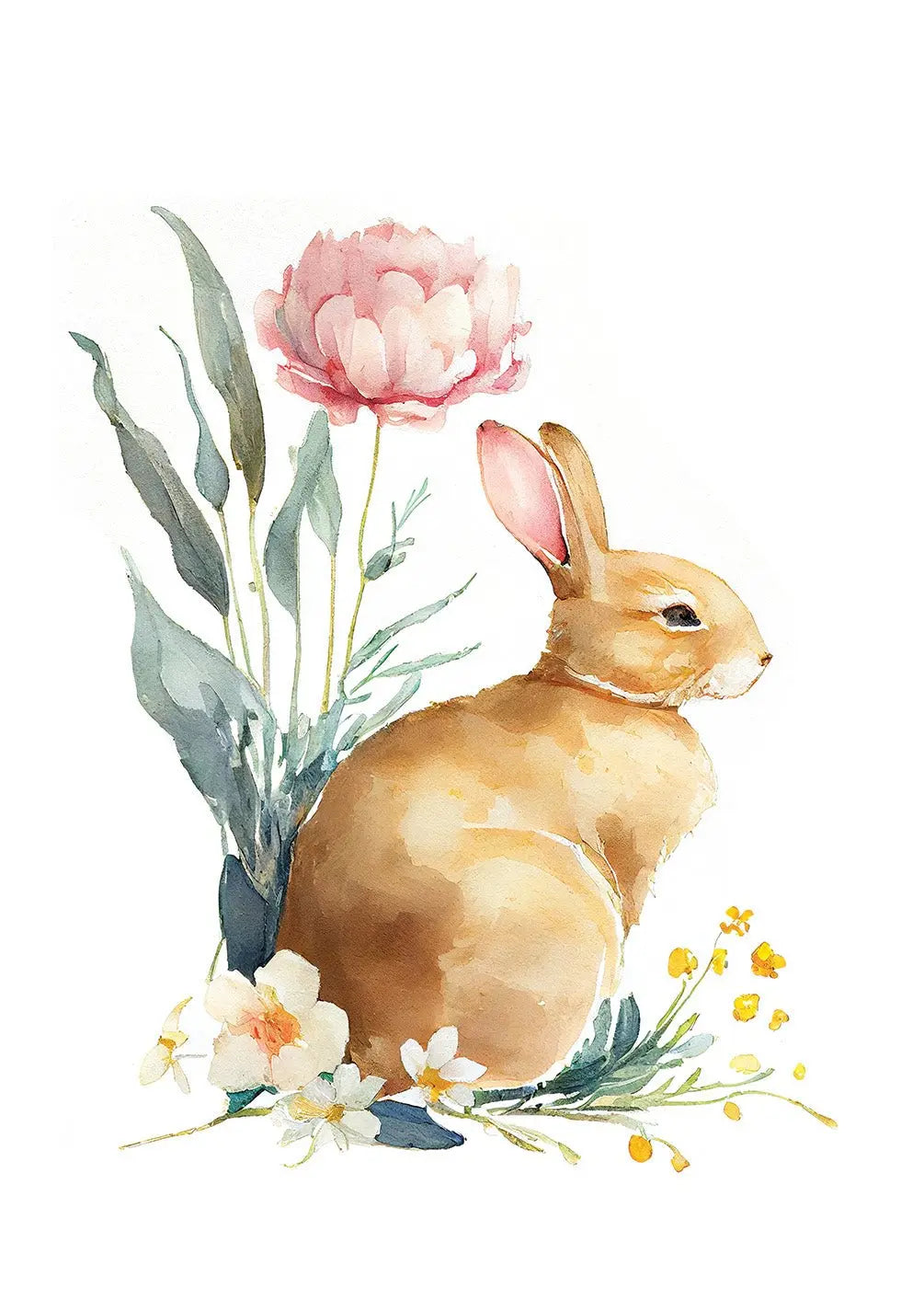 Painted Bunny Card