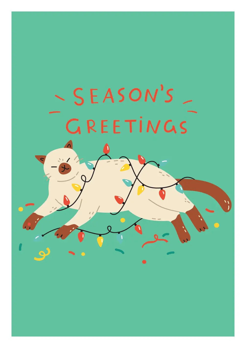 Season's Greetings Cat Card