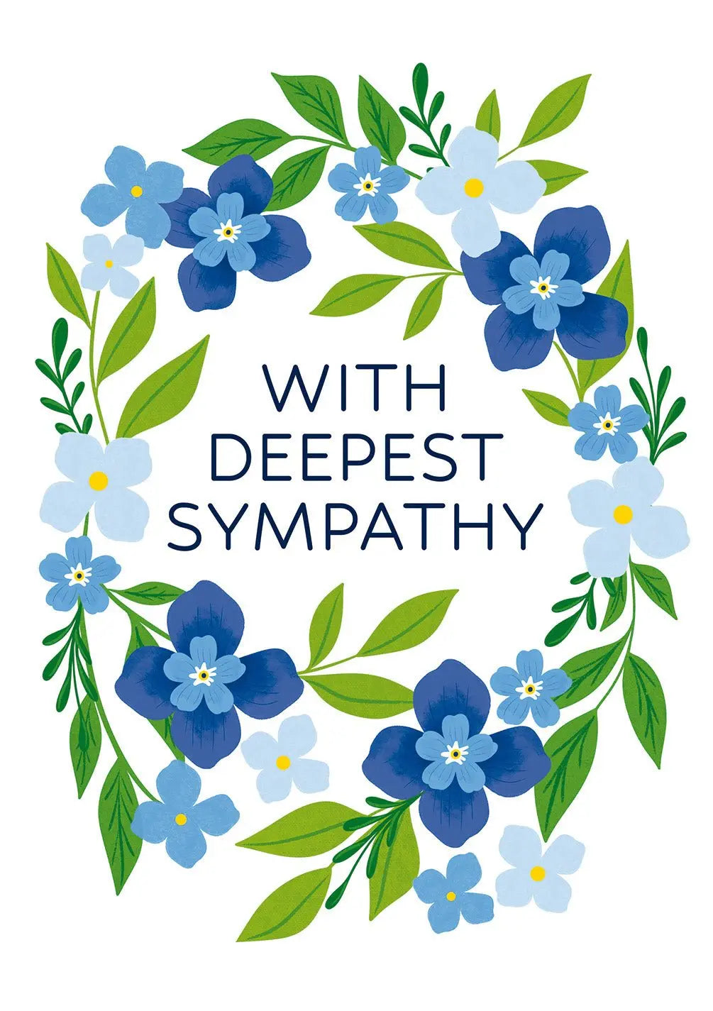 Sympathy Blue Floral Card