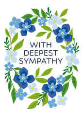 Sympathy Blue Floral Card