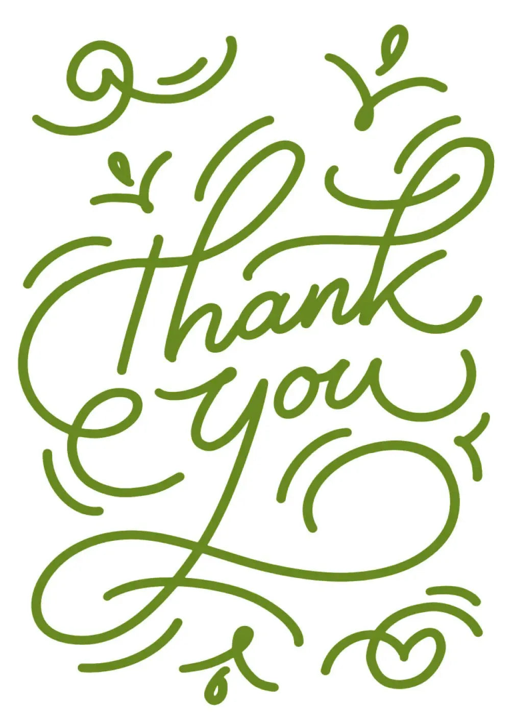 Thank You Swirl Script Card